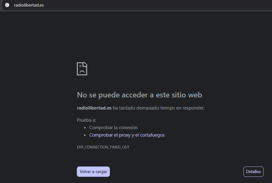 Killingmoooon's tweet photo. Otro tercero afectado por los bloqueos de @LaLiga y @movistar_es : sin acceso a la web de https://t.co/j5TQdBAiX9
C.C. @RadioLibertadES  @ldpsincomplejos

https://t.co/rj2eaMJnRn
https://t.co/6L9JnGw1i1

#laligagate #DerechosDigitales https://t.co/bVH537PaXC