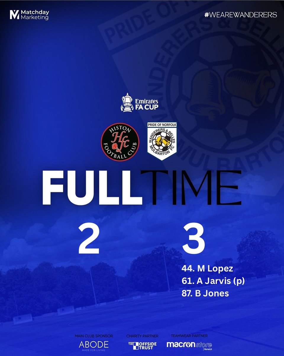 WE’RE THROUGH TO THE NEXT ROUND OF <a href="/EmiratesFACup/">Emirates FA Cup</a>!! 

The winning goal in the final few minutes from <a href="/bsjfinch/">Ben Jones</a> 

💙🖤