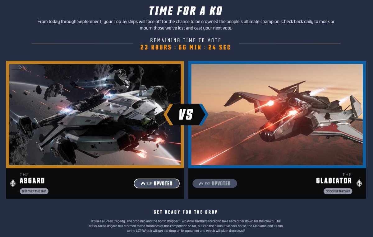 Asgard time!

#StarCitizen #ShipShowdown