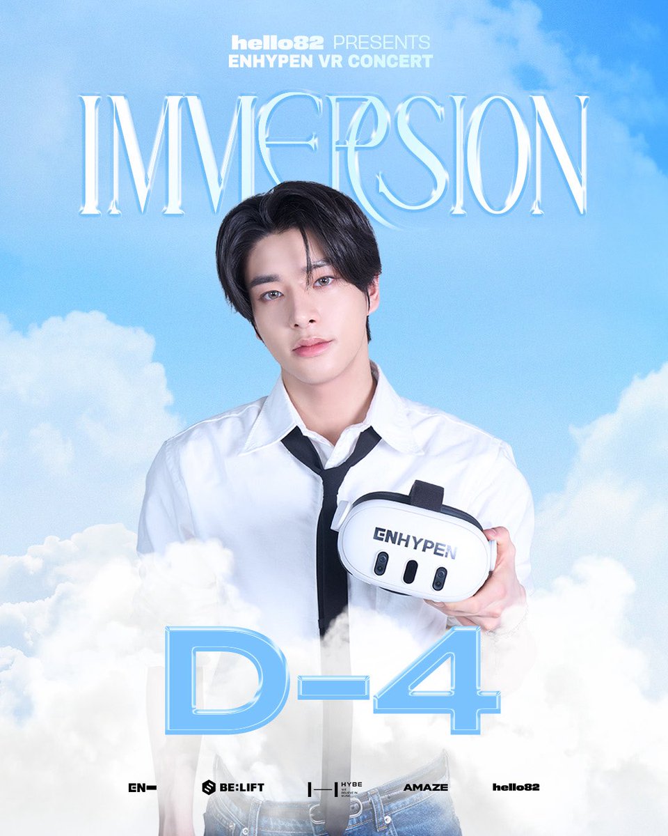 [D-4] &lt;ENHYPEN VR CONCERT : IMMERSION&gt;
Just 4 days until total IMMERSON! Join us for an Exclusive experience with ENHYPEN! Grab your tickets before it's too late 🏃‍♂️💨

Find more information available at hello82.com ⬇️
🔗 bit.ly/3TT9HS7

<a href="/ENHYPEN/">ENHYPEN OFFICIAL</a> <a href="/AMAZE_VR/">AMAZE</a>