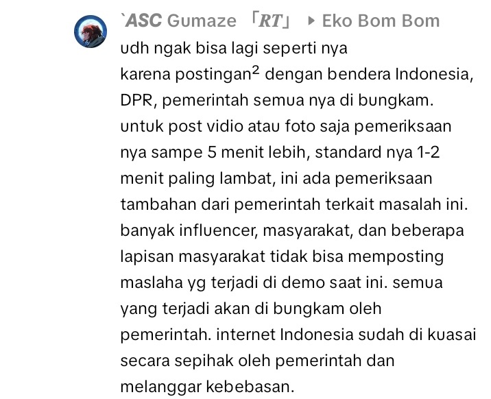 NCT! up
Since yesterday, Indonesian have been livestreaming protests on TikTok. But now TikTok Live suddenly doesn’t work in Indonesia. With mainstream media biased toward the gov &amp; press freedom under threat, this blackout is alarming.

🚨🚨🚨🚨🚨🚨