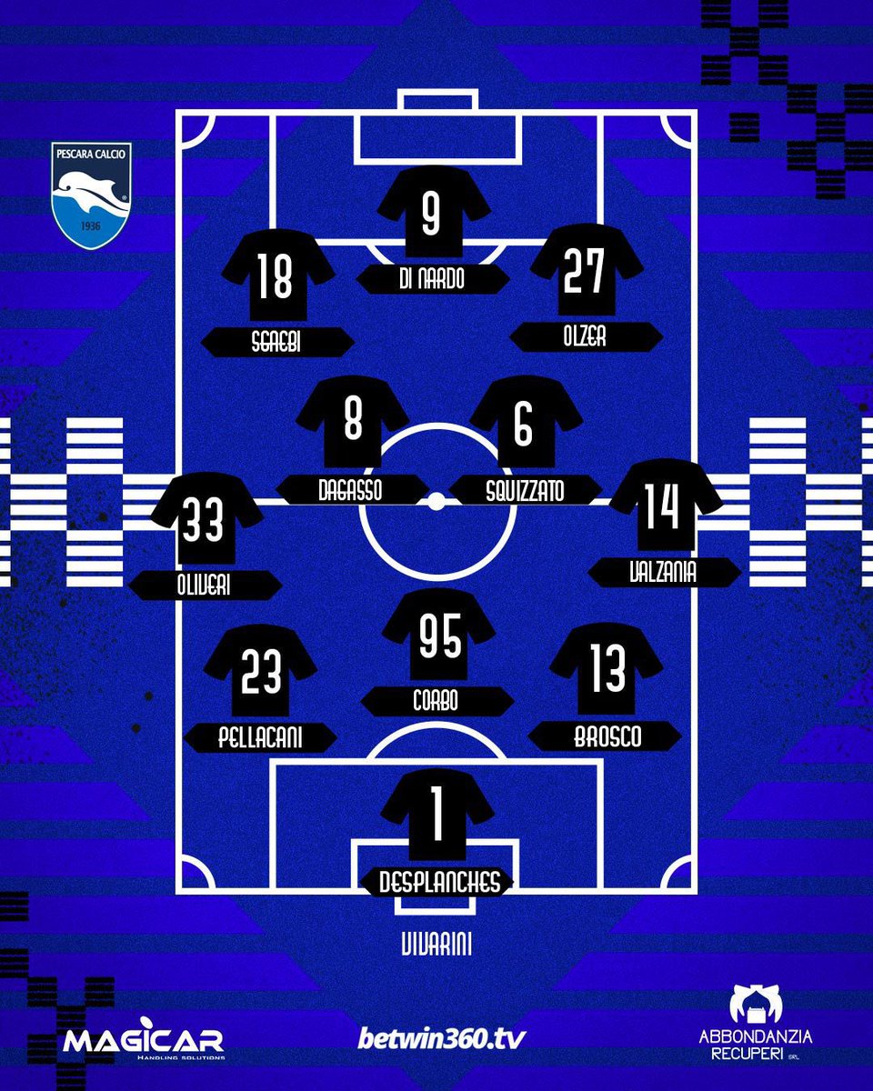 📋Line-up 

#MantovaPescara