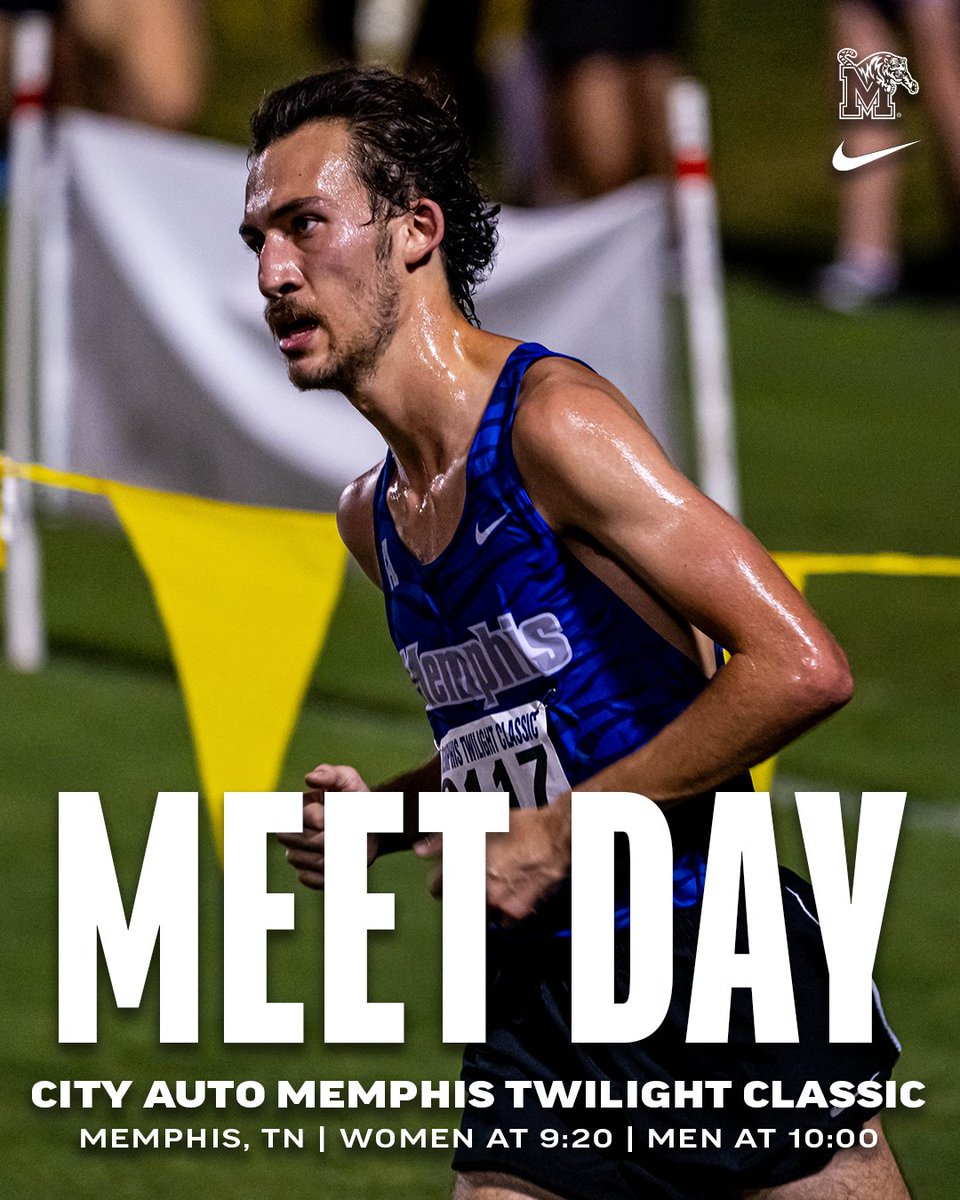 It's 𝑴𝒆𝒆𝒕 Day!

🏃‍♂️ City Auto Memphis Twilight Classic 
📍 Memphis, Tenn. (Mike Rose Soccer Complex) 
🕖 9:20 pm 
#GoTigersGo