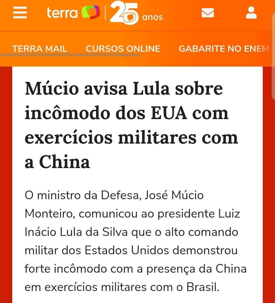Espero que isso não seja verdade. Caso seja, teremos o curioso caso do Ministro da Defesa Brasileiro que opera ao comando dos gringos. Digo, curioso, não inédito.