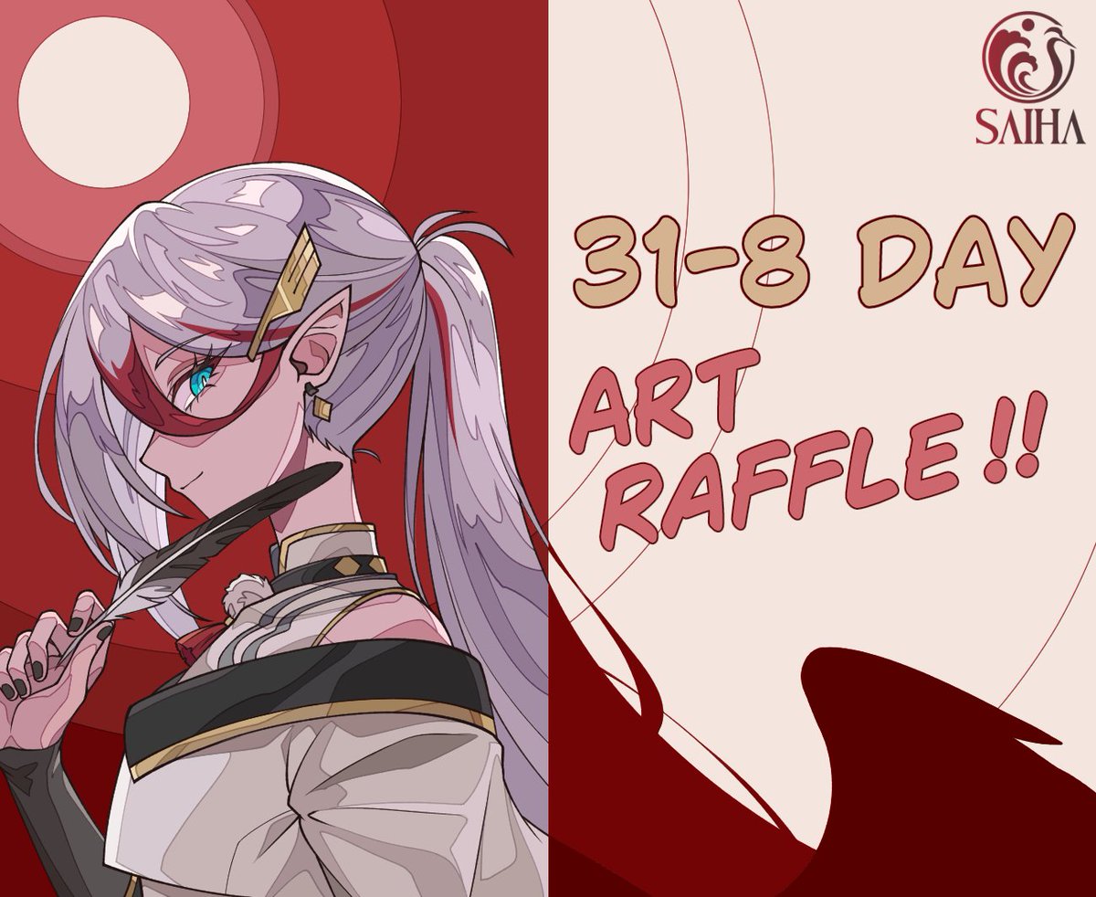 ✨31-8 ART RAFFLE ✨
It's 31 August 🥳🎂 Thank you for all your support so far!

🎊 1 Winner will get a SKEB half body illustration

To enter :
- Follow, Like, RT (no qrt)
- Drop your character / OC in the comments
Ends on 8 September
Good luck 🌊
#raffle #artraffle #artgiveaway