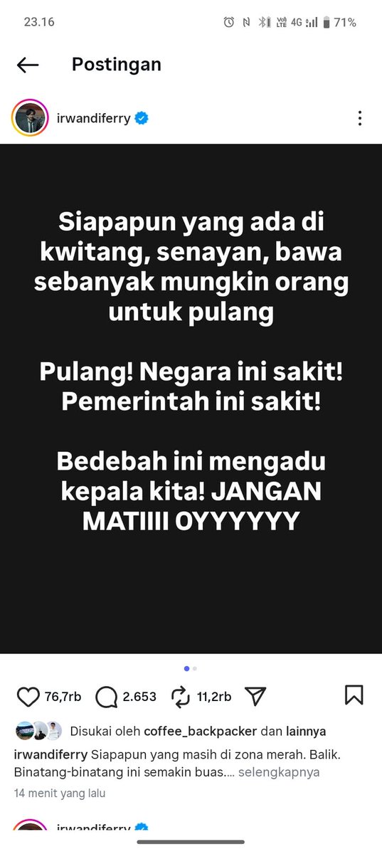 IvanRimba's tweet photo. @txtdrjkt min tolong sebarkan, dapet info di IG bung ferry. Polisi sudah menghalalkan semua cara. https://t.co/j3SHBVTj7T