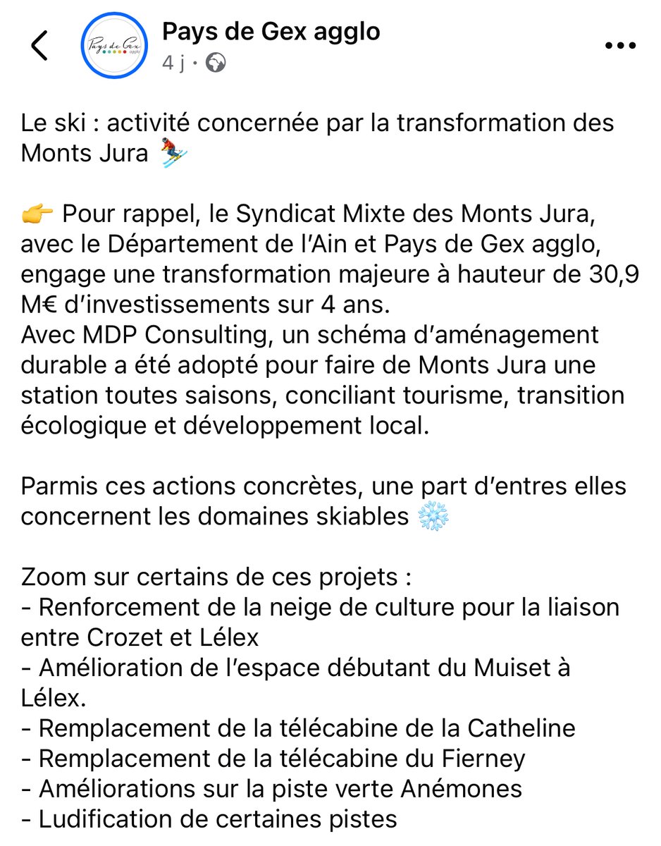 Valerie_Paumier's tweet photo. HONTE #paysdegex #montsjura
Annoncer des dépenses lourdes et donc des subventions, des coûts de fonctionnement qui vont 📈, sans oublier le dérèglement climatique qui va rendre le fonctionnement de vos installations obsolètes très vite, c'est débile
A lire 👇 https://t.co/7TwArybOzC