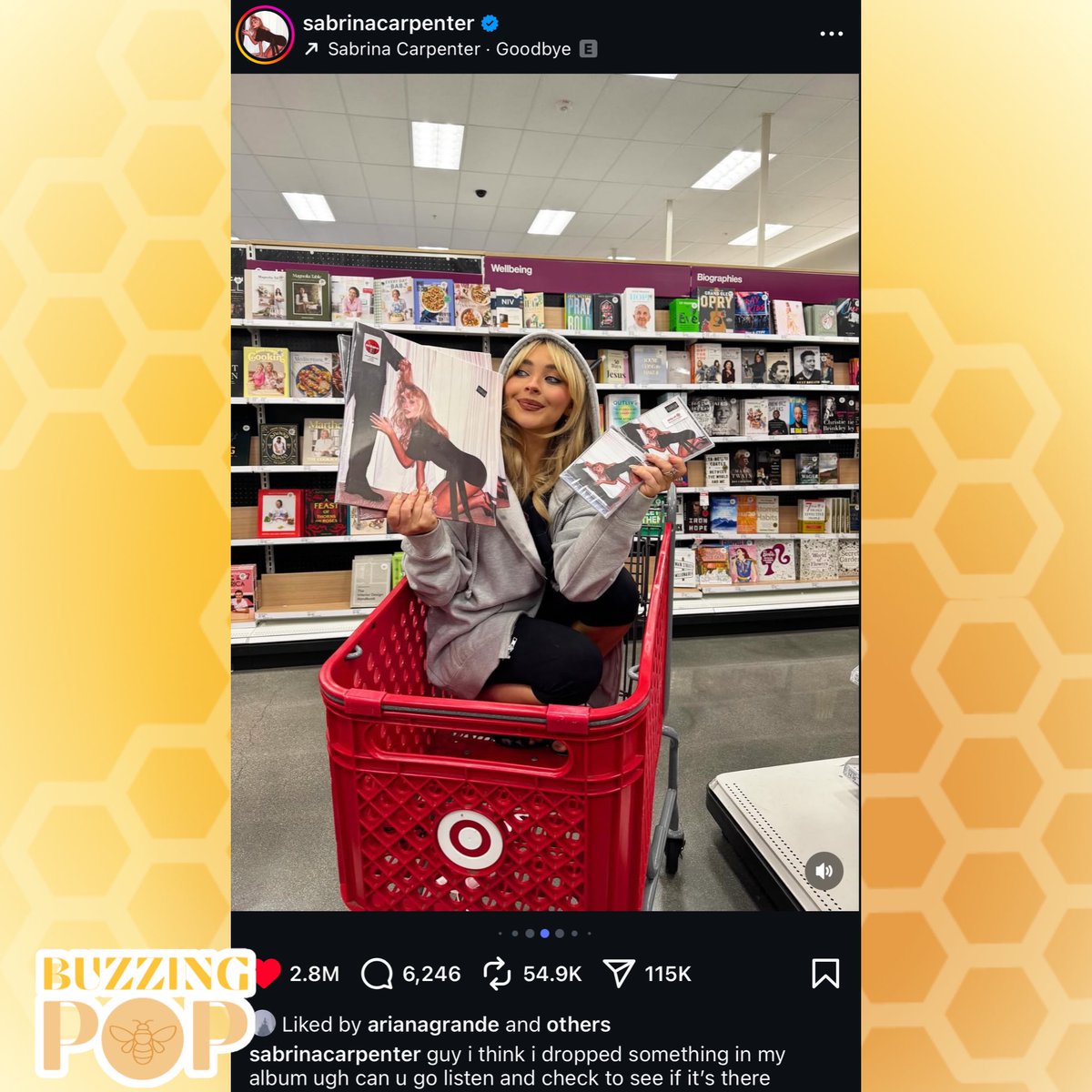 Ariana Grande shows love for Sabrina Carpenter’s new album ‘Man’s Best Friend’ on Instagram. 🎶