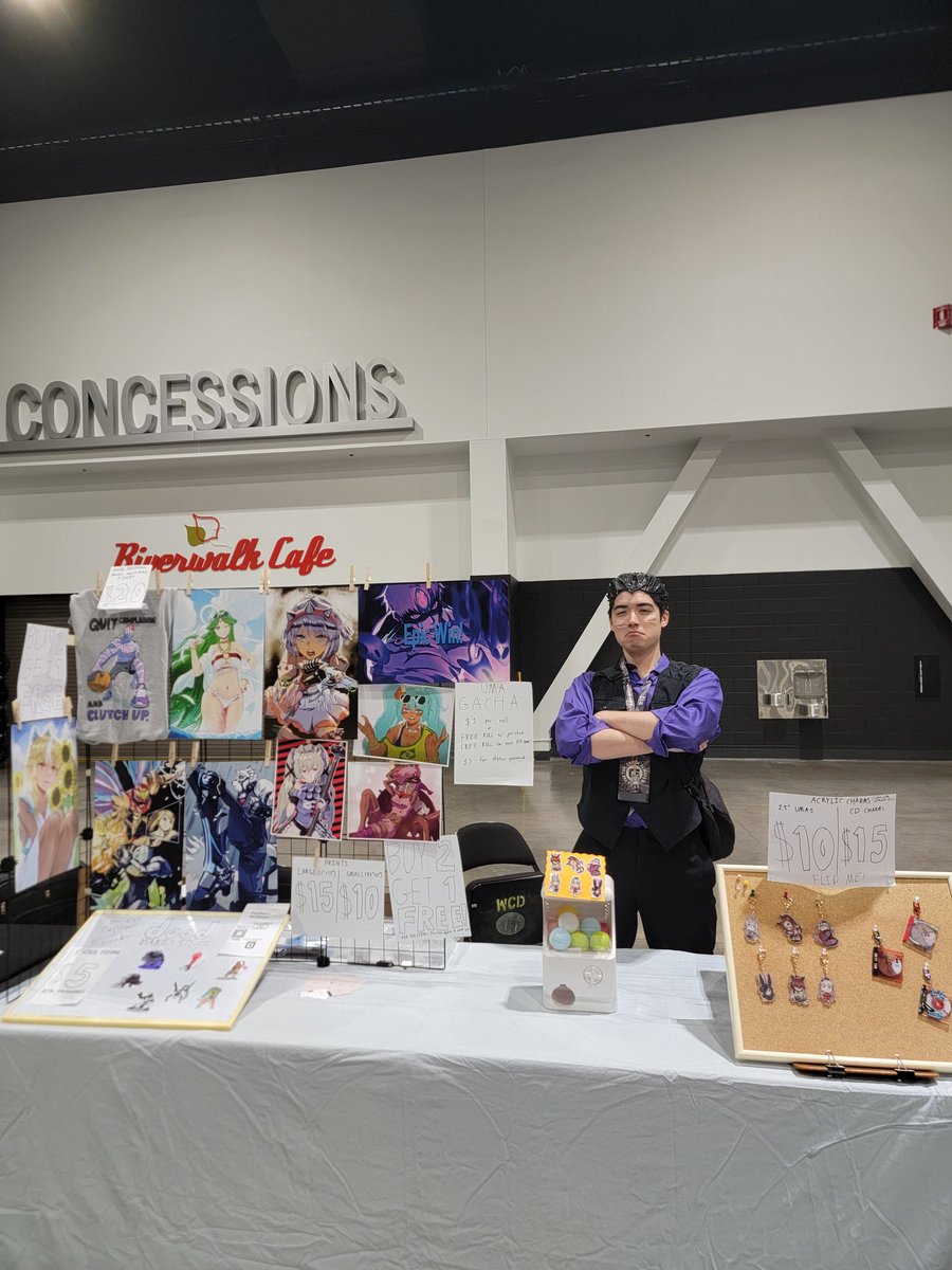 You WILL buy Kauzya Mishima's wares by the front of C3