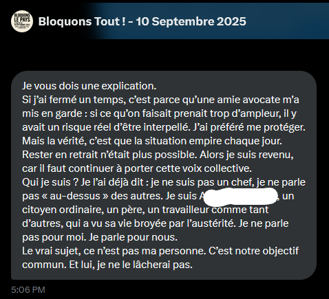Indignons Nous ! - 10 septembre 2025 tweet media