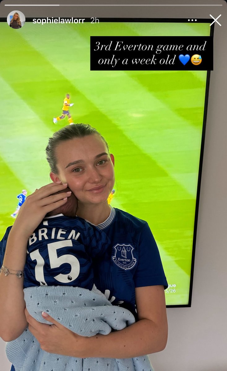 EvertonNewsFeed's tweet image. 📱Sophie Lawlor (Jake O’Brien’s girlfriend) latest Instagram story post💙