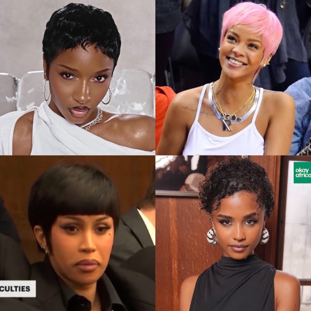 KimKimuntu's tweet photo. 💞Quels célébrités selon vous porte le mieux la fameuse pixies cut ?

Let's go : 

Ayra starr

Rihanna 

Cardi B

Tyla

Nicki Minaj 

Aya Nakamura 

#Stephy https://t.co/knxdT9xLh6