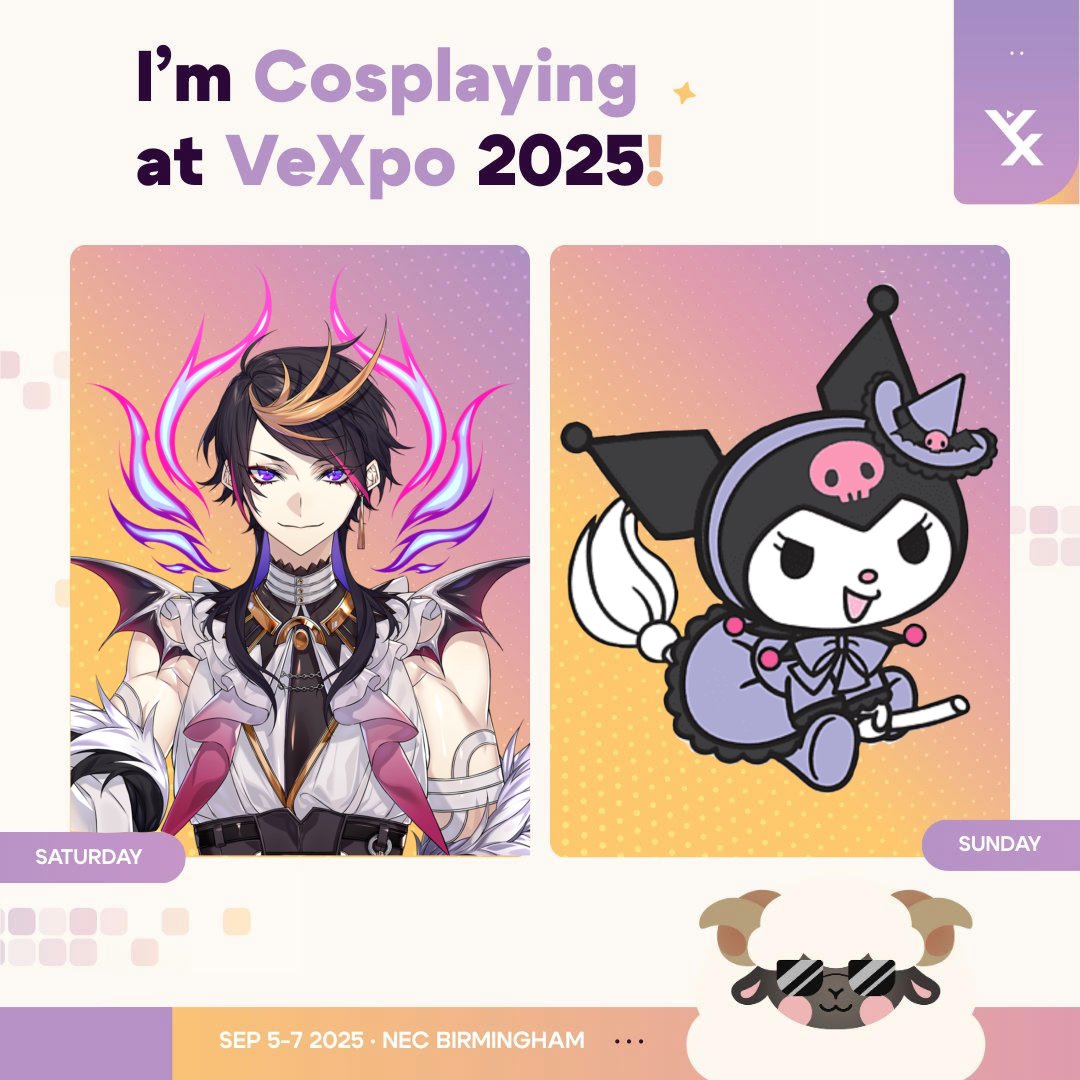 Celeste~🥭🛐🦁 (@celeste98955769) on Twitter photo #VeXpo2025 #Vtuberexpo
This years cosplans!!!
Cosplaying Shu Yamino (on a severe budget aha)
Duoing with: <a href="/Foxy_Bearr/">FoxyBearr⁷ ~ 🃏🔪</a> as Kuromi and Cinna :D #VeXpo2025 #Vtuberexpo
This years cosplans!!!
Cosplaying Shu Yamino (on a severe budget aha)
Duoing with: <a href="/Foxy_Bearr/">FoxyBearr⁷ ~ 🃏🔪</a> as Kuromi and Cinna :D