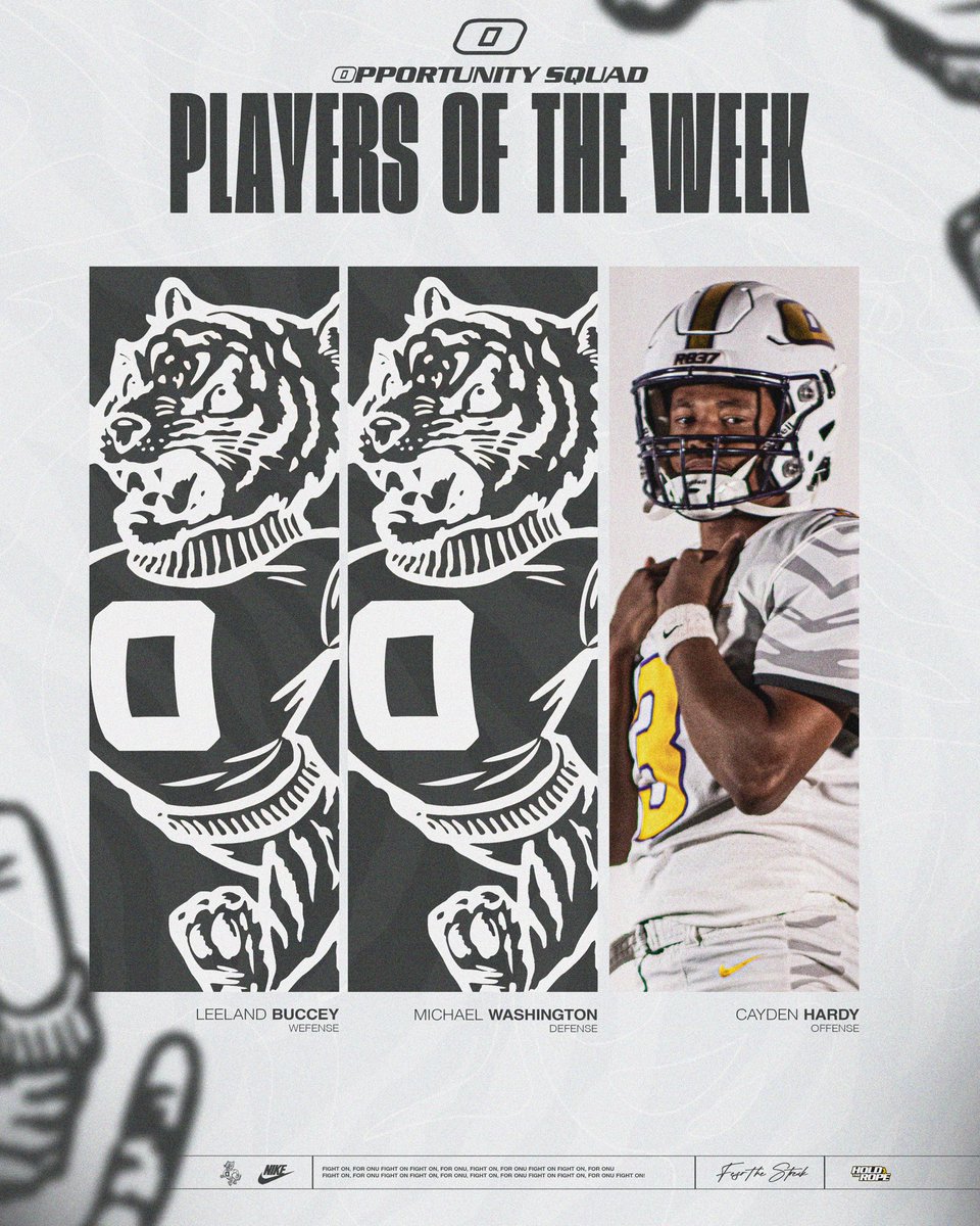 Congratulations to our Players Of The Week! Special thanks to our Opportunity Squad Players Of The Week for their elite effort and great looks during our week of preparation for our opponent this past Thursday. 🏈🏈
-
#HateAverageBeGREAT #WinTheWest #FearTheStreak #TheTigerWay