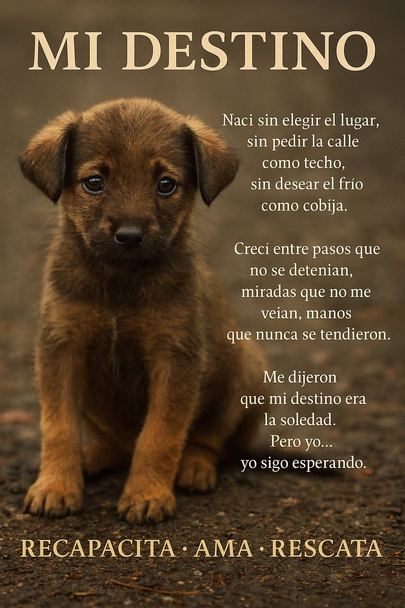 Mi Destino

Yo no soy casualidad,
soy la ruta que la vida puso frente a ti.
No soy un error,
soy la prueba que revela tu humanidad.

Me llamas destino,
pero en realidad soy elección.
Soy la huella que se cruza con la tuya,
soy el ladrido que interrumpe tu silencio,
soy la mirada