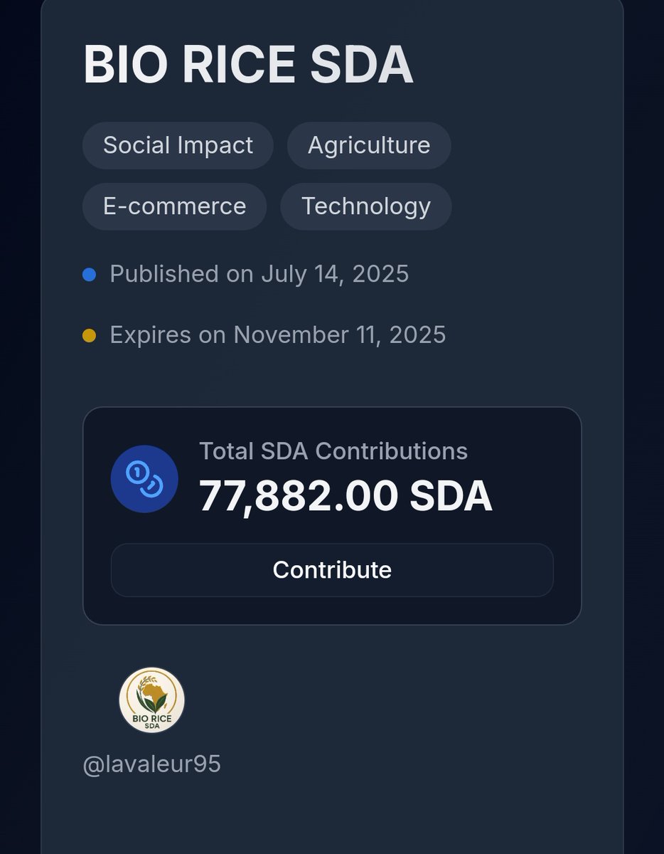 BiORICESDA's tweet image. Investing in Bio Rice SDA means:

Tapping into a growing market (global organic rice consumption is experiencing double-digit annual growth).
Supporting sustainable agriculture and reducing the ecological footprint associated with intensive farming.
Ensuring a positive social…