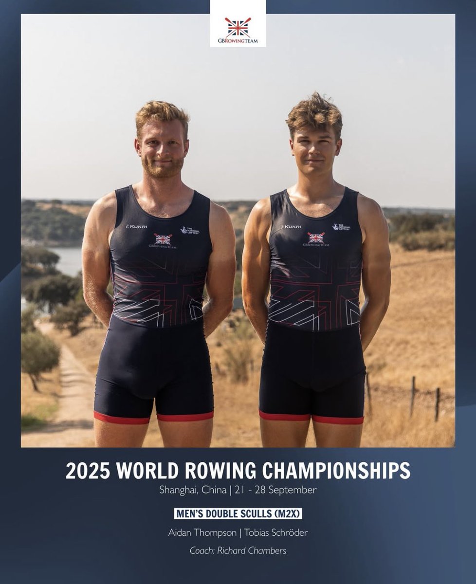 Best of luck to Tobias Schröder competing at the World Rowing Championships in the M2x