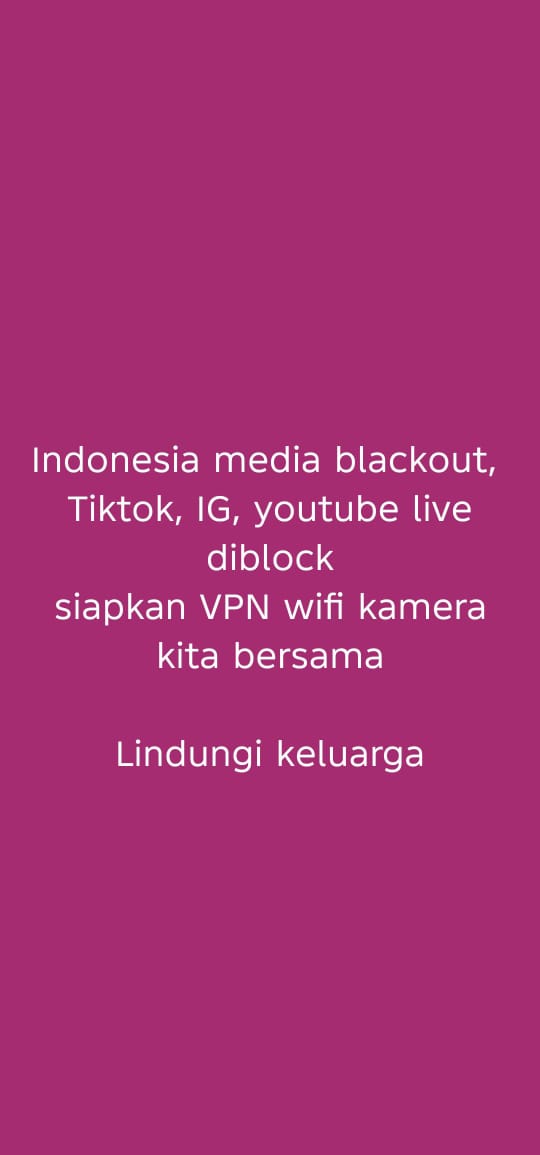 WebJkt's tweet photo. Warning

#blackout #Demo #AHOF https://t.co/6ntJ0C9ICv