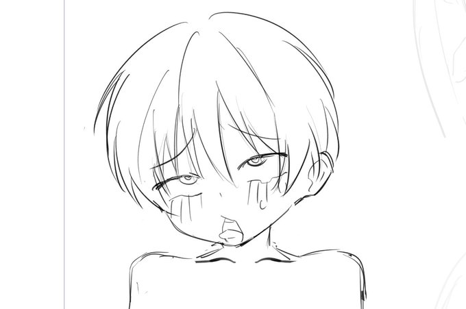 可愛く描けた顔をボツにしてのけぞりアクメにしたので供養 