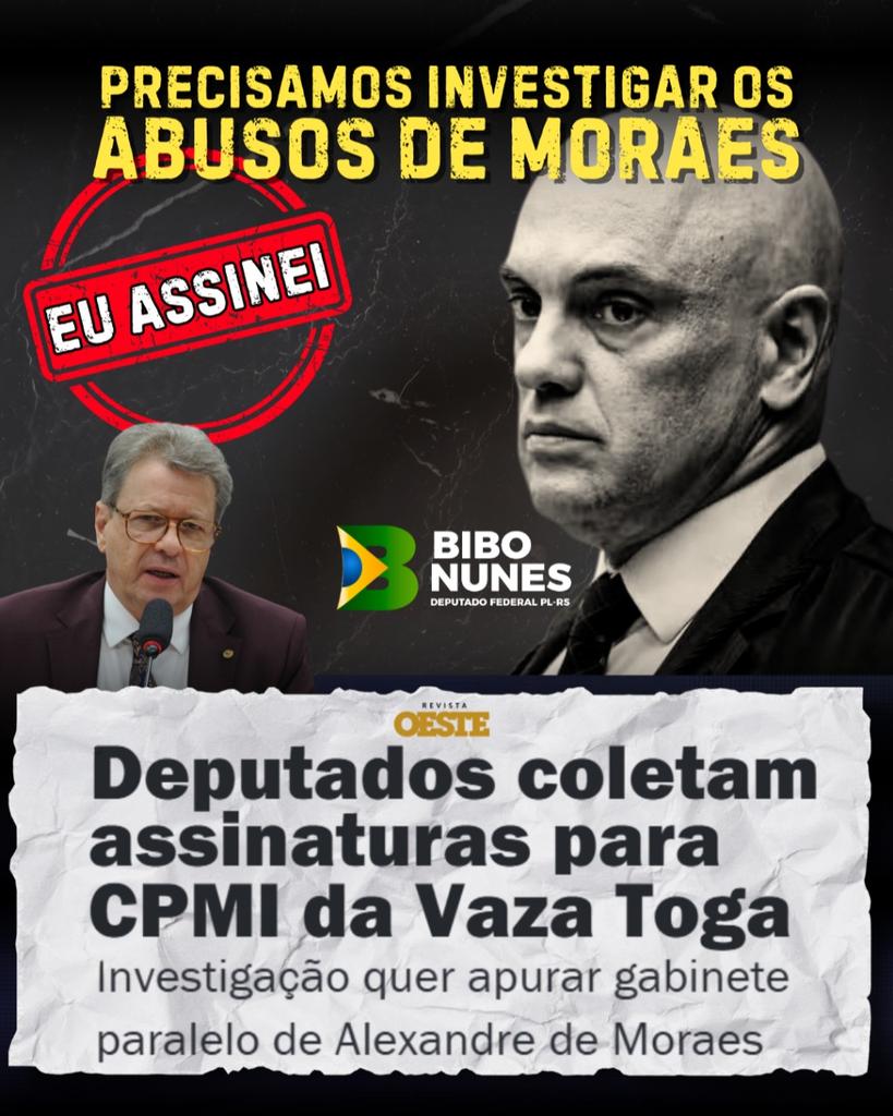 bibonunes1's tweet image. 🚨 Eu assinei o requerimento em apoio à instalação da CPMI da Vaza Toga!
É inaceitável que um escândalo dessa magnitude fique sem investigação.

O Brasil precisa da verdade e de um Judiciário imparcial, que não se confunda com política e respeite os limites da Constituição.

👉 O…