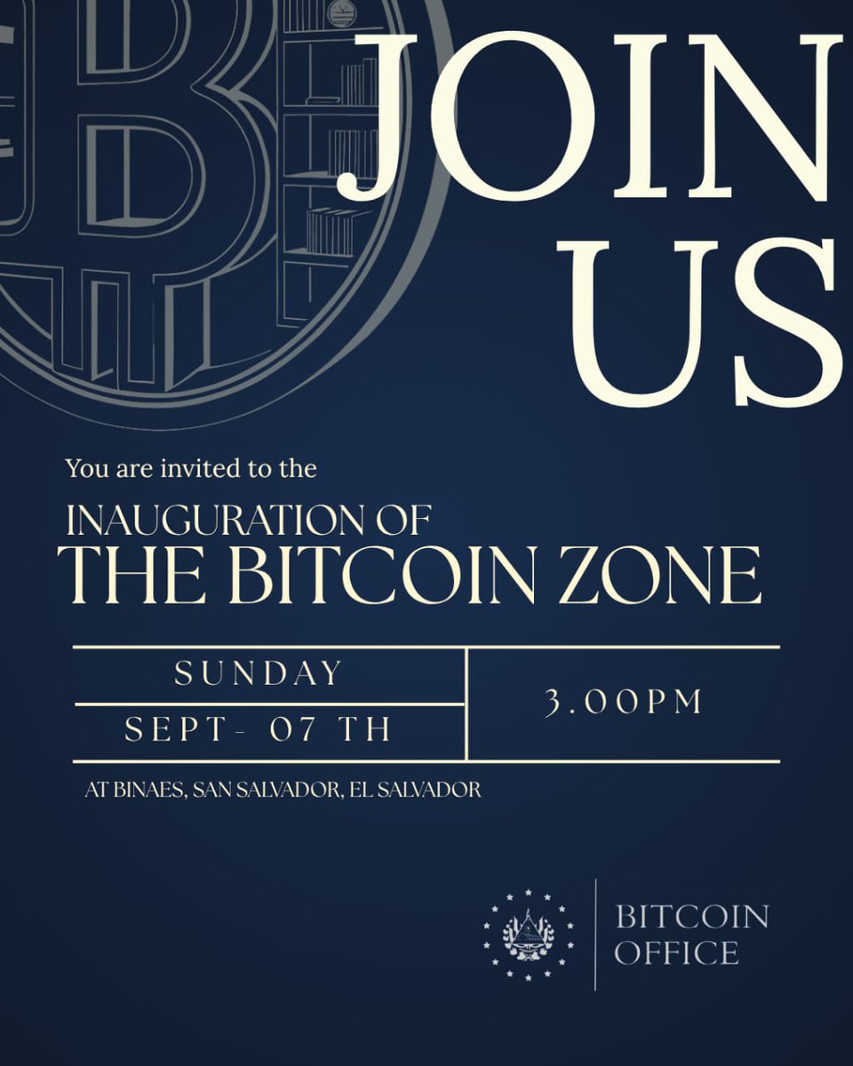 Join us on Bitcoin Day for the inauguration of the BITCOIN ZONE at the  BINAES! 📅Sunday, 07 September 2025 ⏰3-5pm