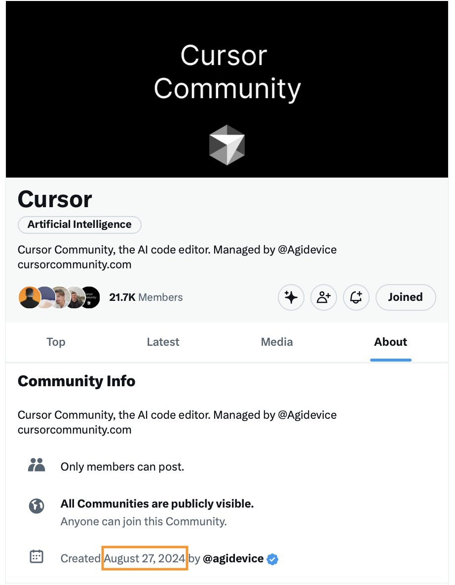 Happy Birthday to the Cursor Community! 
1 Year! 🎉
Thanks to you -over 21K dev Community members!