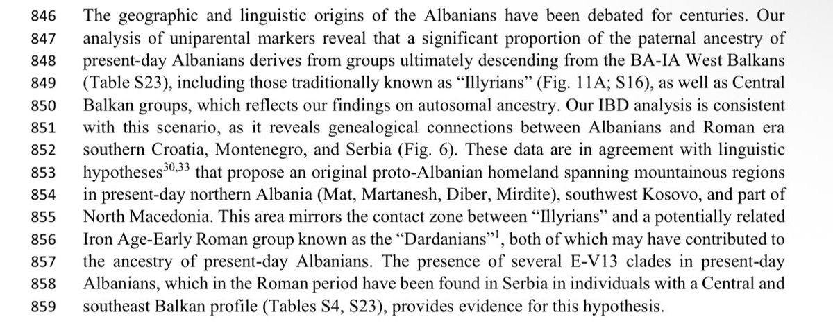 E_GuriGashi's tweet image. This new paper on Albanian origins settles once and for all that Kosovo belonged to us Albanians long before the Serbs ever set foot in the Balkans 

Crazy how every claim we Albanians have made has turned out to be true, while the ones Serbs have made have turned out to be lies
