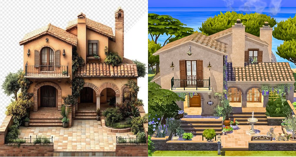 asimialex's tweet image. The Inspiration --&amp;gt; TheSims
"La Casetta di Mare" on Piccola Luce in Tartosa

#TheSims #TheSims4 #ShowUsYourBuilds #TheSims4Gallery #Sims4Builds