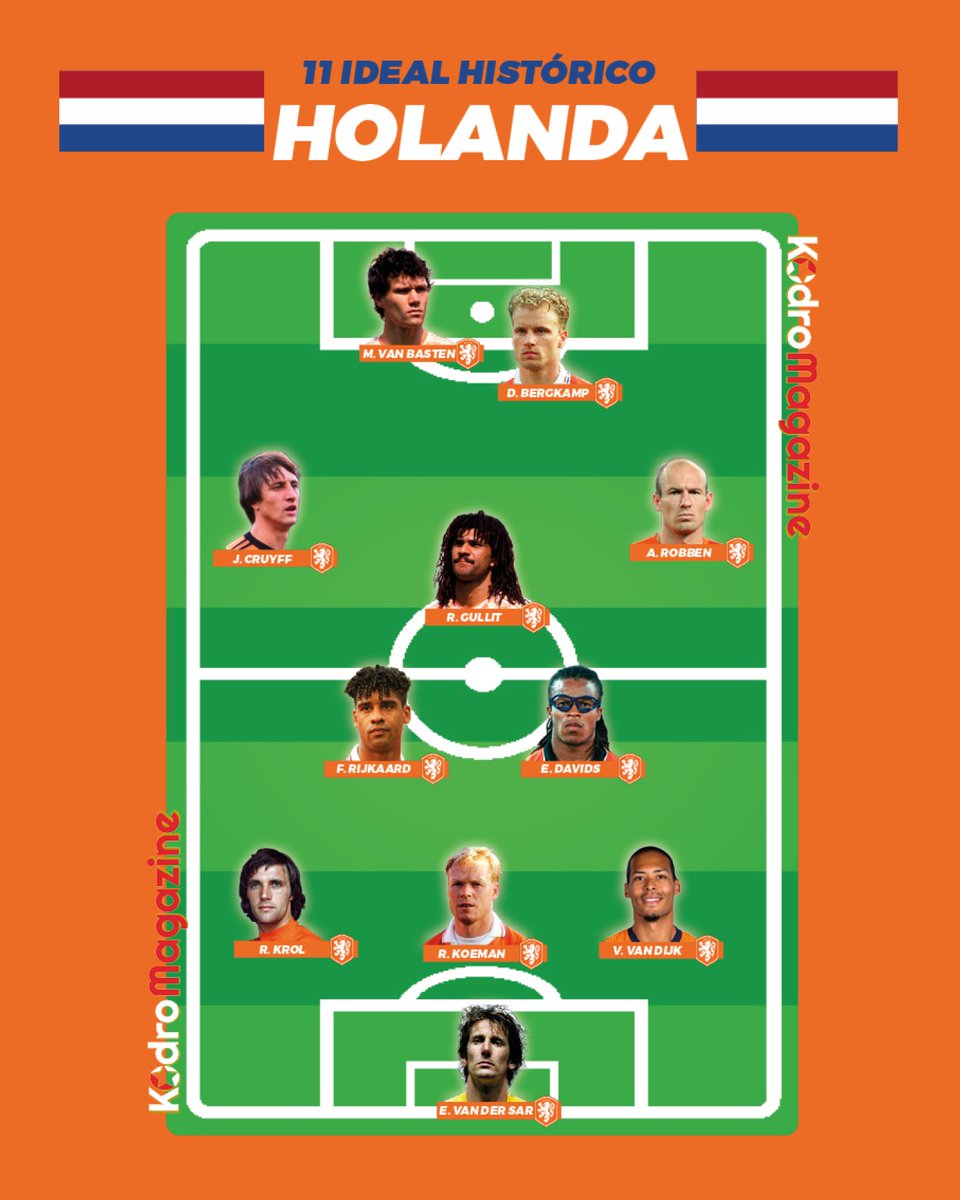 Kodro Magazine (@kodromagazine) on Twitter photo El 11 ideal histórico de Holanda 🇳🇱 El 11 ideal histórico de Holanda 🇳🇱