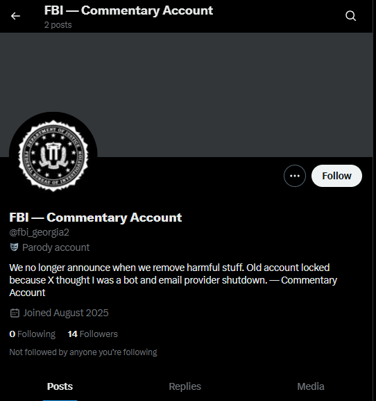 GenoGenoJack's tweet photo. @/fbi_georgia2 got unrestricted. please report for targeted harassment and impersonation of the FBI
(PLEASE MAKE SURE TO INCLUDE THE SECOND ONE. VERY IMPORTANT)
#shtwt #slittwt #sheetwt #988twt #venttwt https://t.co/0OfIOtalSs