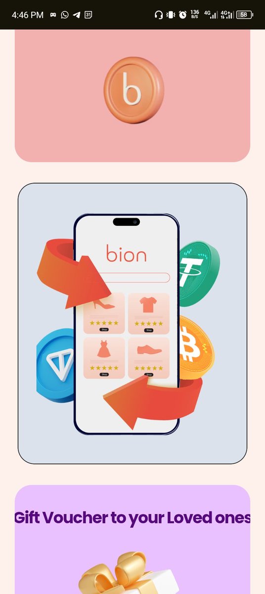 DeFi_kemi's tweet photo. Tired of clunky checkout? 

Meet Bion: seamless shopping within Telegram using your $TON wallet. 

Buy vouchers, earn cashback, refer friends, and get rewards—all in one app. Try now! 💸✨ 

@bion_app #bion #DeFiPayments #TON https://t.co/4VocPuVX3J