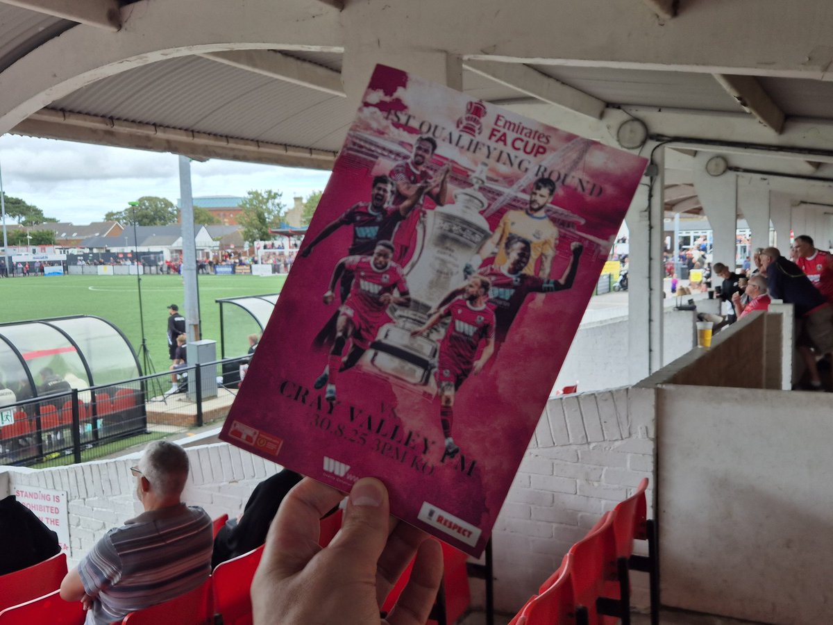 robfootytrips's tweet photo. This afternoon's matchday programme for the FA Cup First Qualifying Round tie between Ramsgate and Cray Valley (PM), free @NLprogs https://t.co/ijiueLYe4Q