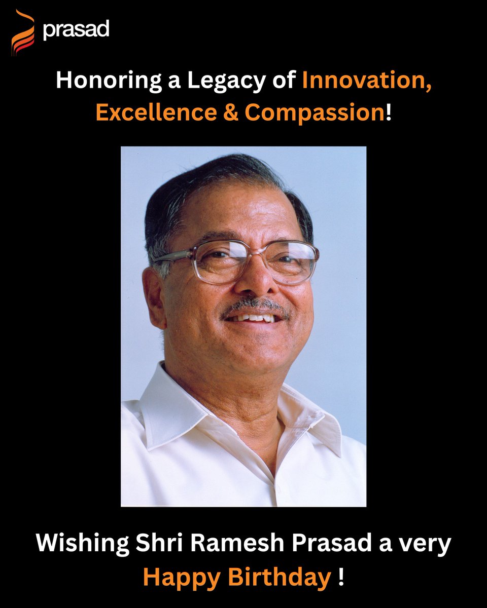 PrasadCorp (@prasadcorp) on Twitter photo A leader, innovator & philanthropist – Shri Ramesh Prasad continues to inspire with his vision & service. 🌟 On his birthday, we celebrate his legacy shaping cinema & empowering communities. 🎉🙏 #HappyBirthday A leader, innovator & philanthropist – Shri Ramesh Prasad continues to inspire with his vision & service. 🌟 On his birthday, we celebrate his legacy shaping cinema & empowering communities. 🎉🙏 #HappyBirthday