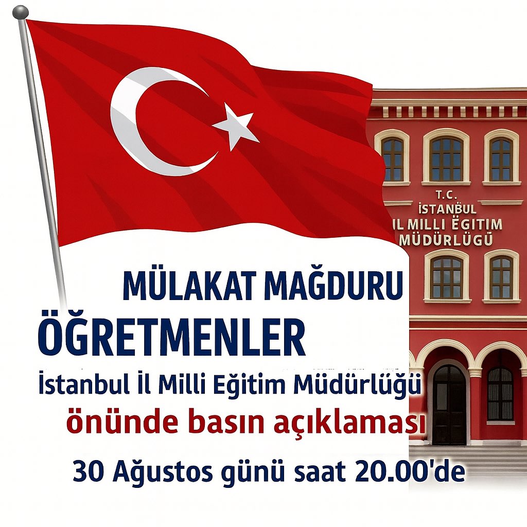 Esra (@pdrnormm23) on Twitter photo Mücadelemizin 300.gününde İstanbul'dan tüm yetkililere sesleniyoruz.
Adaletin sağlanması için mülakat mağduriyetinr artık bir çözüm bulunmalıdır.<a href="/Yusuf__Tekin/">Yusuf Tekin</a> <a href="/cftcblnt/">Bülent ÇİFTCİ</a> <a href="/tcmeb/">Millî Eğitim Bakanlığı</a> <a href="/Akparti/">AK Parti</a> <a href="/RTErdogan/">Recep Tayyip Erdoğan</a> <a href="/AvOzlemZengin/">Av. Özlem Zengin 🇹🇷</a> <a href="/hasandogan/">Hasan Doğan</a> <a href="/TBMMGenelKurulu/">TBMM Genel Kurulu</a> <a href="/Akparti/">AK Parti</a>
#İstanbul300GünMülakatNöbeti Mücadelemizin 300.gününde İstanbul'dan tüm yetkililere sesleniyoruz.
Adaletin sağlanması için mülakat mağduriyetinr artık bir çözüm bulunmalıdır.<a href="/Yusuf__Tekin/">Yusuf Tekin</a> <a href="/cftcblnt/">Bülent ÇİFTCİ</a> <a href="/tcmeb/">Millî Eğitim Bakanlığı</a> <a href="/Akparti/">AK Parti</a> <a href="/RTErdogan/">Recep Tayyip Erdoğan</a> <a href="/AvOzlemZengin/">Av. Özlem Zengin 🇹🇷</a> <a href="/hasandogan/">Hasan Doğan</a> <a href="/TBMMGenelKurulu/">TBMM Genel Kurulu</a> <a href="/Akparti/">AK Parti</a>
#İstanbul300GünMülakatNöbeti
