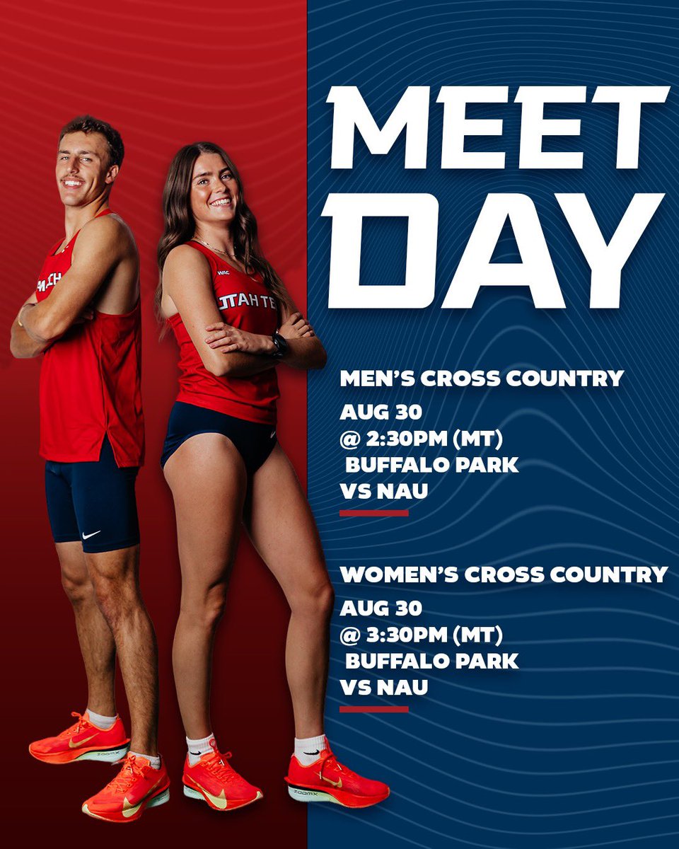 First Meet of Year!!

🆚 NAU George Kyte Classic
📍 Flagstaff, Ariz.
📊 shorturl.at/oZqFp

#UtahTechBlazers 🦬 | #WACxc