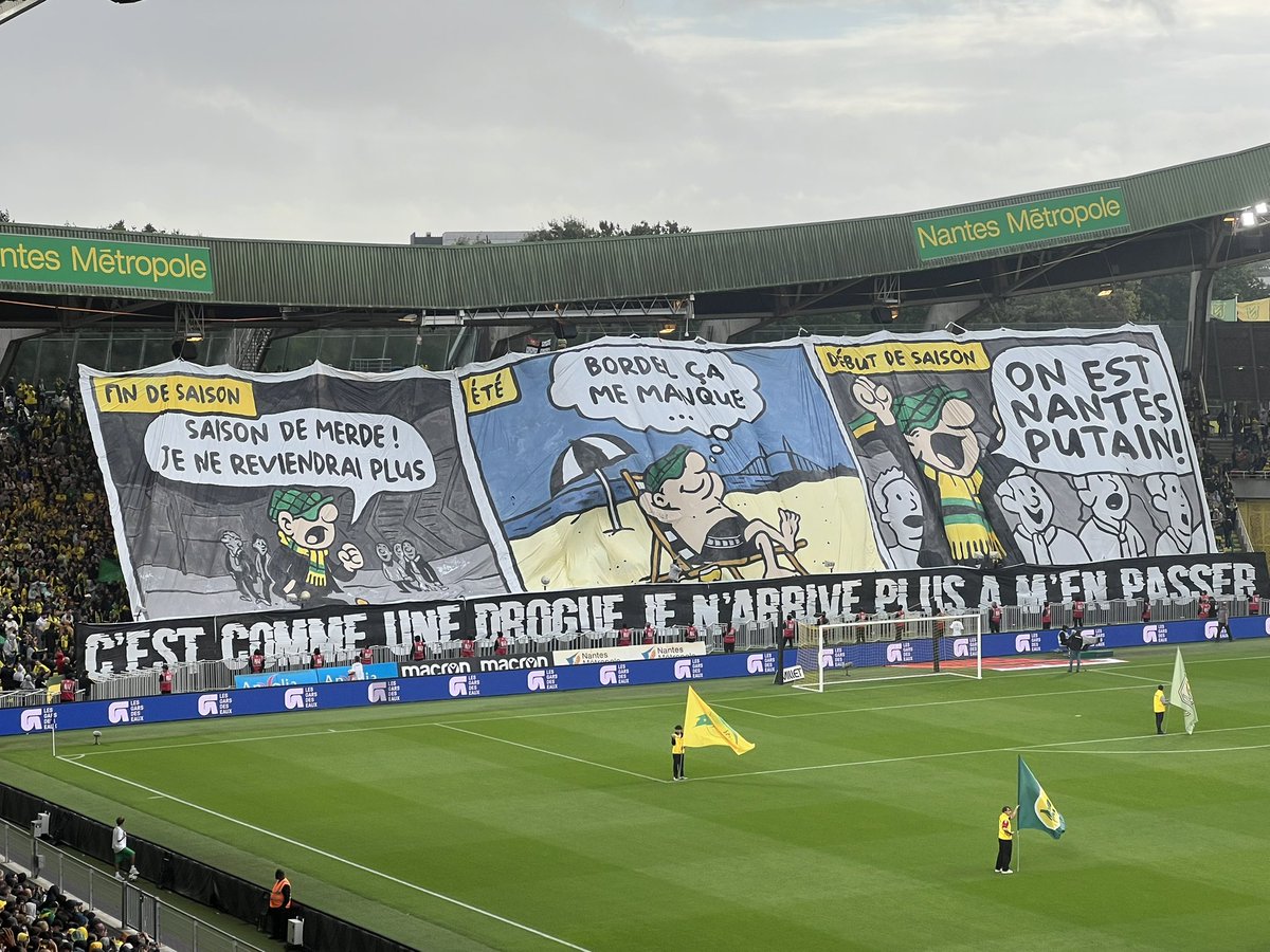 Ultras Made in France (@ultrasmadeinfr) on Twitter photo ⚽️ Nantes - Auxerre
📢 Le tifo de la Brigade Loire !
📆 Samedi 30 août 2025
📸 <a href="/gchampeau/">Guillaume Champeau</a>
#FCNAJA ⚽️ Nantes - Auxerre
📢 Le tifo de la Brigade Loire !
📆 Samedi 30 août 2025
📸 <a href="/gchampeau/">Guillaume Champeau</a>
#FCNAJA