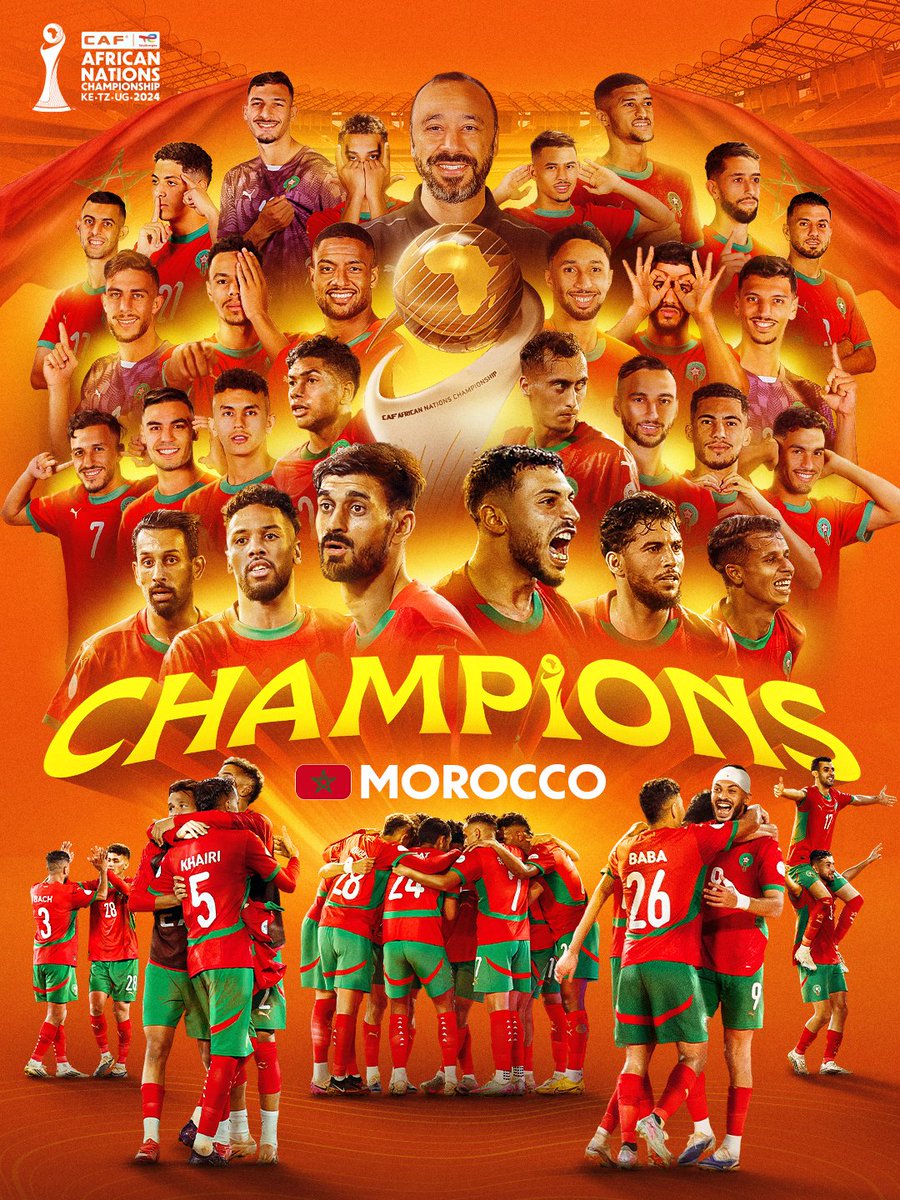 🏆🇲🇦 ¡MARRUECOS ES CAMPEÓN DEL CAMPEONATO AFRICANO DE NACIONES!

Los Leones del Atlas se quedan con la Copa Africana de jugadores locales tras ganarle 3-2 a Madagascar. Todo gracias al GOLAZO de Lamlaoui sobre el cierre del partido. Tercer título y máximos ganadores del torneo!