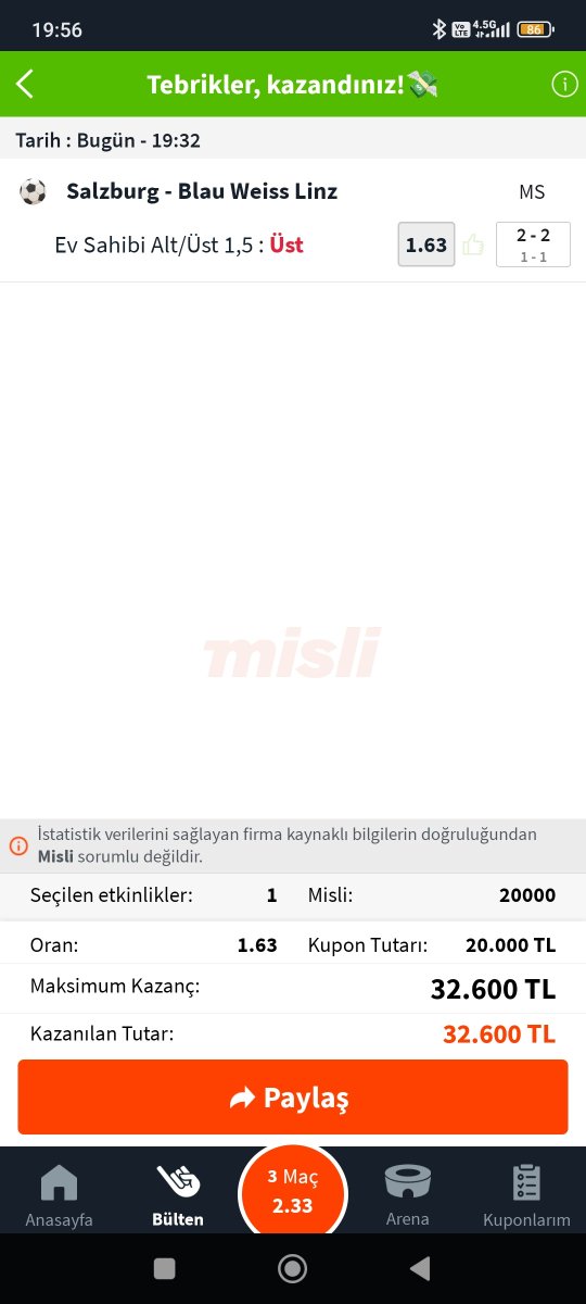 Kazanmak için üç beş kupon yapıyorum ben burada insanlarla yardımlaşmayı unutmuşum en yakın zamanda bu kupon gibi maç yazicam buraya