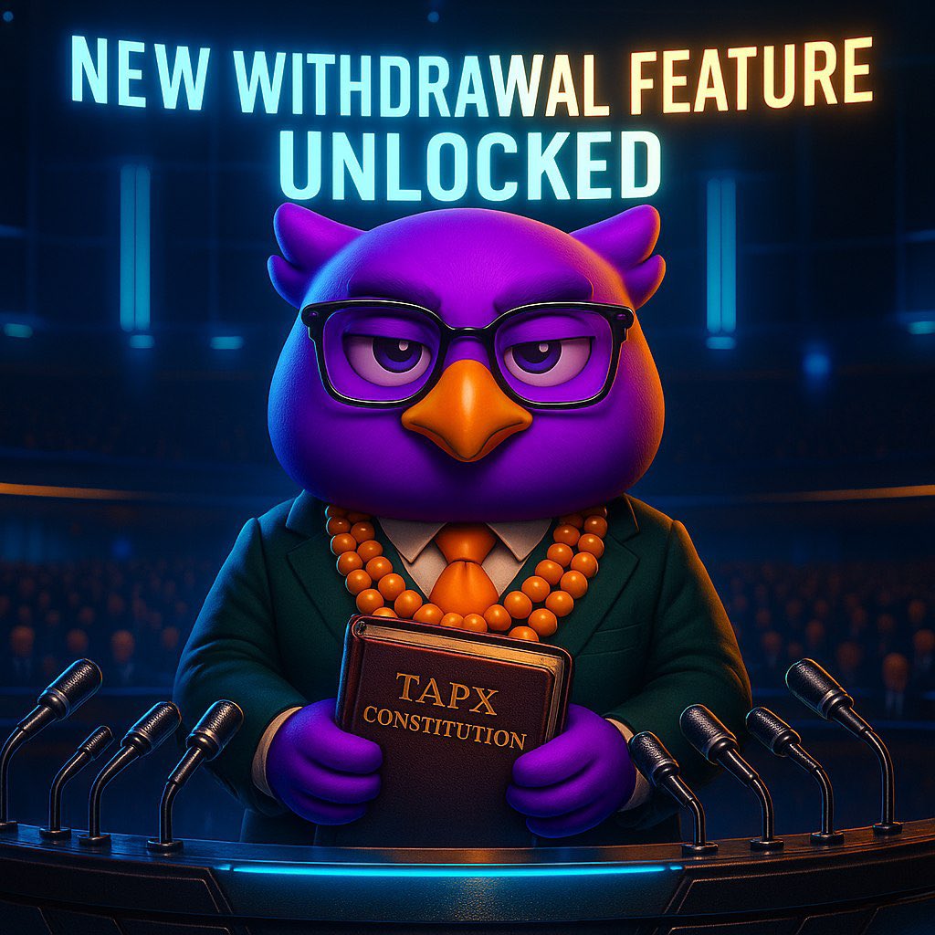 🔴 TAPX NEW WITHDRAW FEATURE UNLOCKED! 🚀

We’re excited to announce that the withdraw feature is now live! Here’s what you need to know:

💰 Minimum Withdrawal Amount: 5 USDT
✅ Eligibility: All OG Pass Holder can withdraw 
✅ Requirement: Minimum Basic OG
✅ Note: All previous