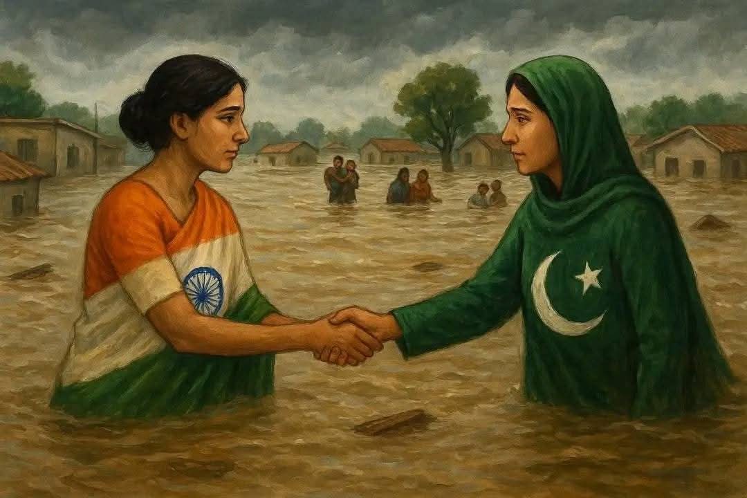 دشمنی نہیں دوستی 
ہماری زمین اور آسمان ایک ہیں۔۔۔۔ 
دونوں ملکوں کے درمیان نفرت کے لیکچر دینے والے اصلی قابل نفرت ہیں