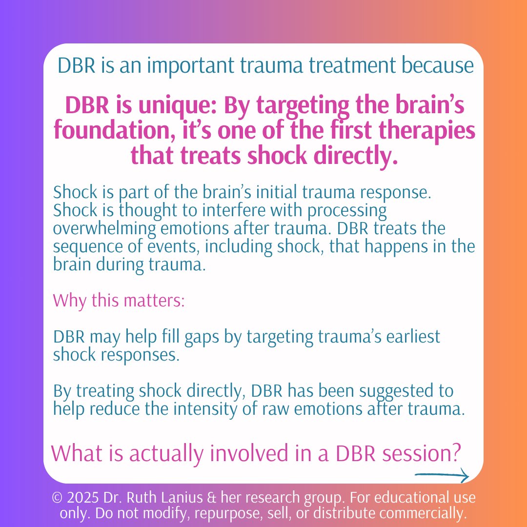 LaniusRuth's tweet photo. Here's an easy-to-understand summary of fascinating results of the first-ever randomized controlled trial on Deep Brain Reorienting (DBR)!
Conference 👉 https://t.co/Jo8FyYjgW0
Have you used DBR? What have you noticed? Questions? Comment below!
#PTSD #Trauma #DeepBrainReorienting https://t.co/JslJrtWVAT