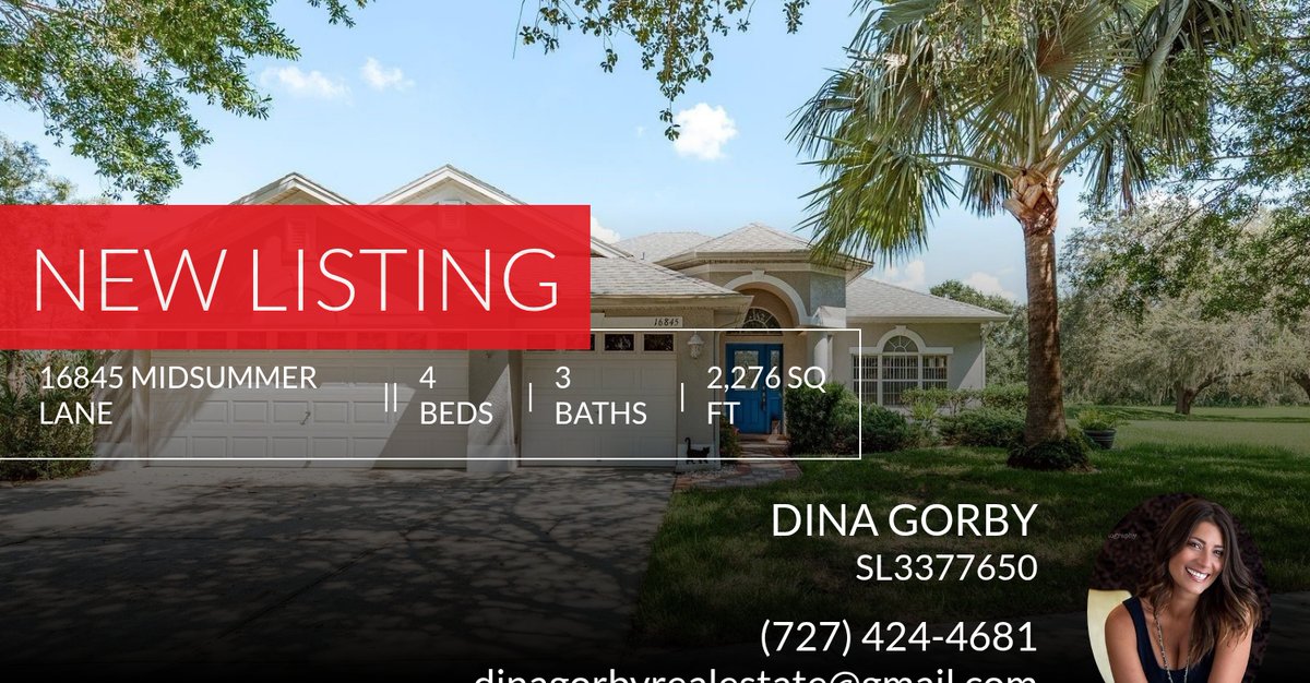 mamadee37's tweet photo. 📍 New Listing 📍 Take a look at this fantastic new property that just hit the market located at 16845 Midsummer Lane in Spring Hill. Reach out here or at (727) 424-4681 for more information

DINA GORBY
Licensed Real Estate Agent... https://t.co/B9ft9rv34i https://t.co/G0mmPvVlLO