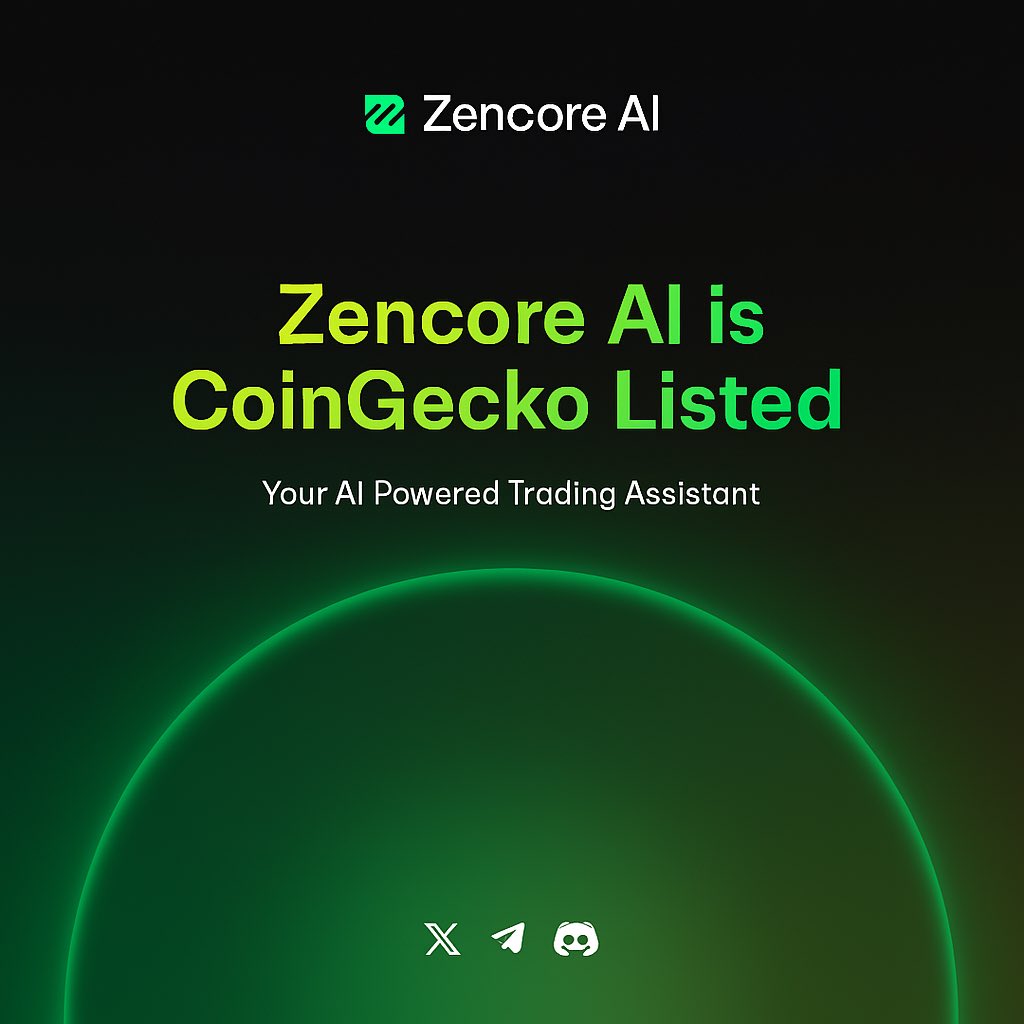 Zencore AI is now listed on CoinGecko! 

You can now track $ZCORE directly on CoinGecko — price, chart, volume, and more, all in one place.

🔗 Official Listing: coingecko.com/en/coins/zenco…

This is a major step forward for Zencore AI as we continue expanding across the crypto space.