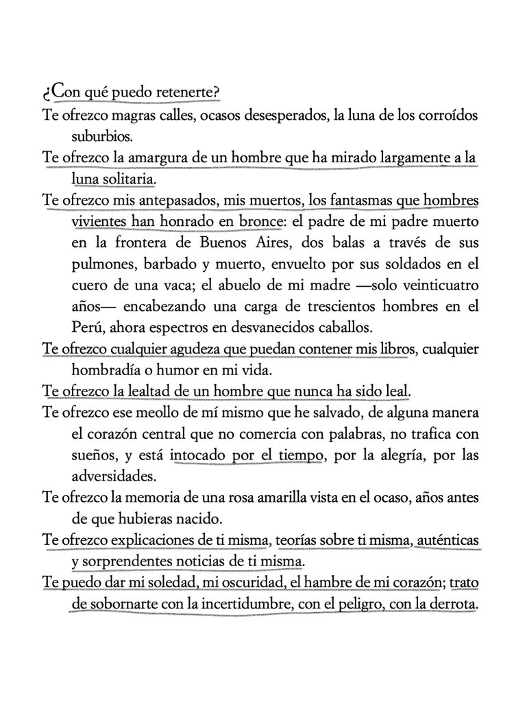 No es amor; es obsesión con este poema de Borges.