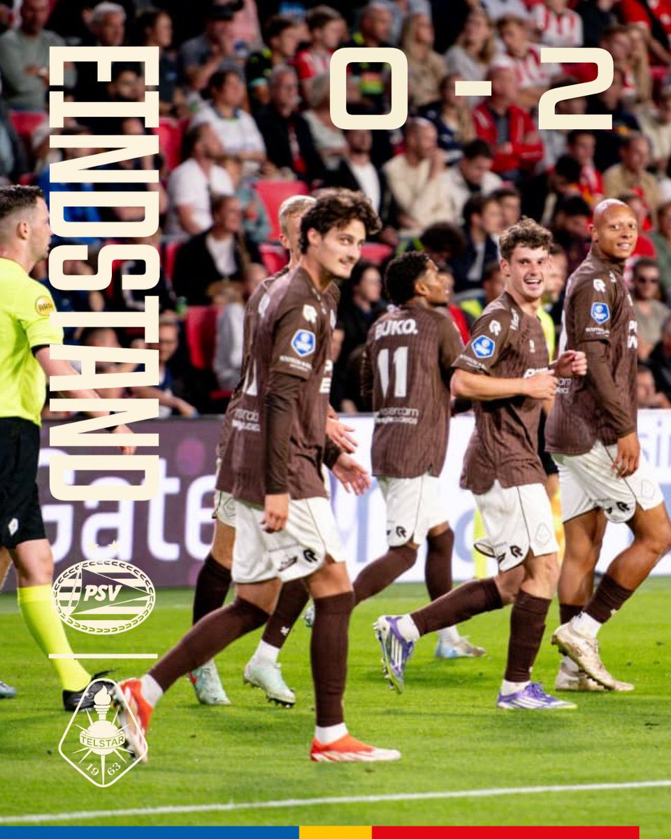 Wahnsinn: Aufsteiger Telstar gewinnt zum ersten Mal seit 47 Jahren wieder in der Eredivisie. 

Die „Witte Leeuwen“ aus IJmuiden an der Nordsee gewinnen gegen den niederländischen Meister PSV Eindhoven mit 2:0. #psvtel