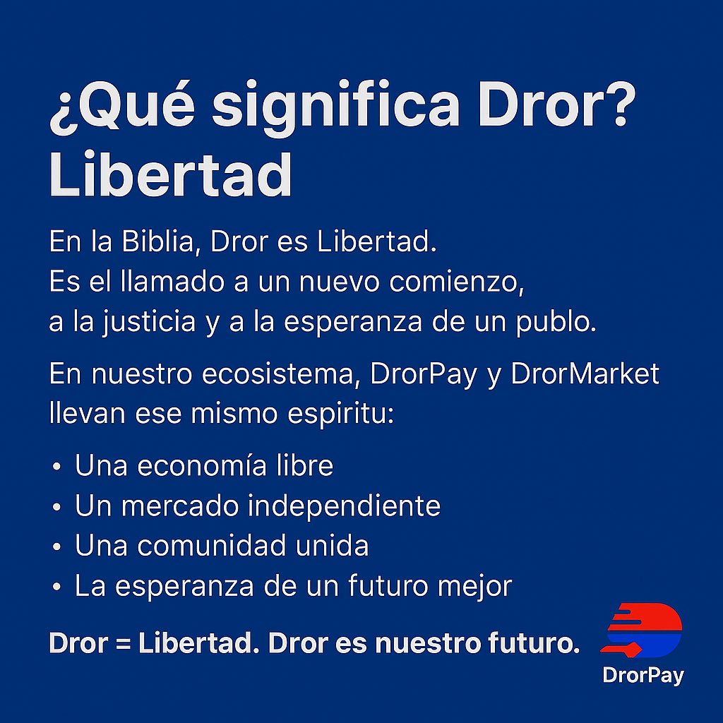 DrorPay's tweet image. Con DrorPay y DrorMarket, la libertad se convierte en realidad🚨#drorpay #drormarket