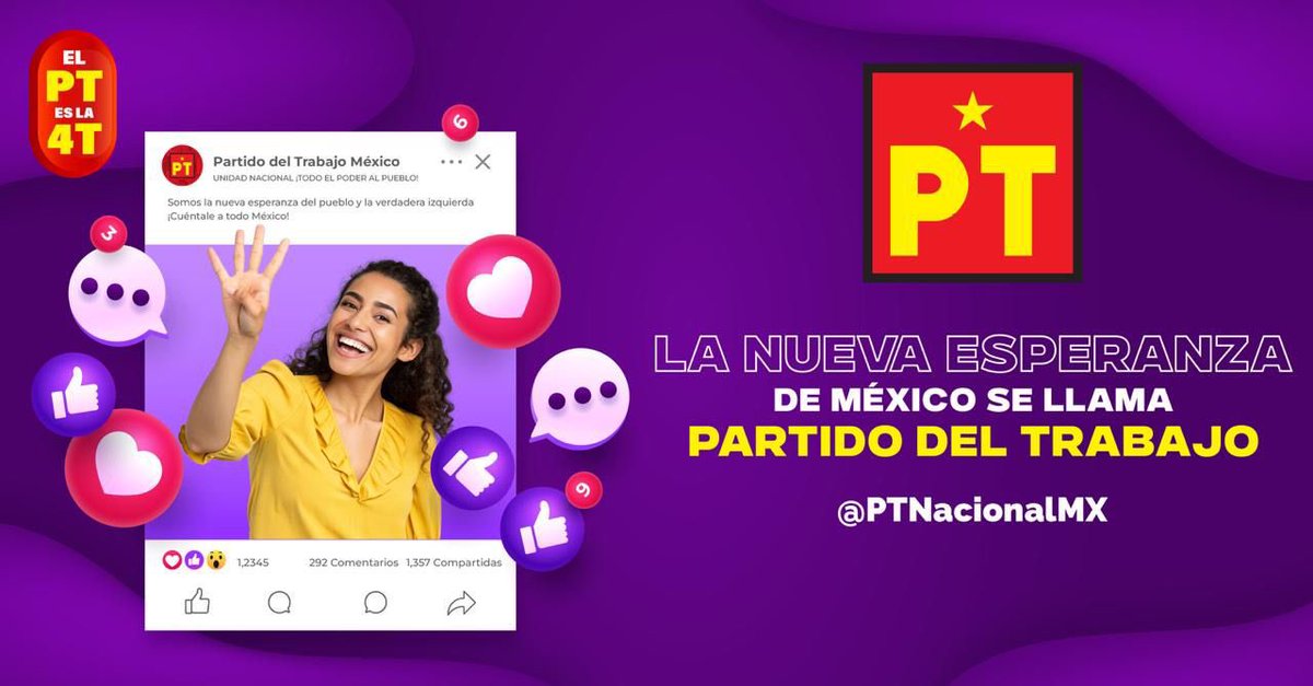 La nueva esperanza de México se llama Partido del Trabajo.

#PTesla4T