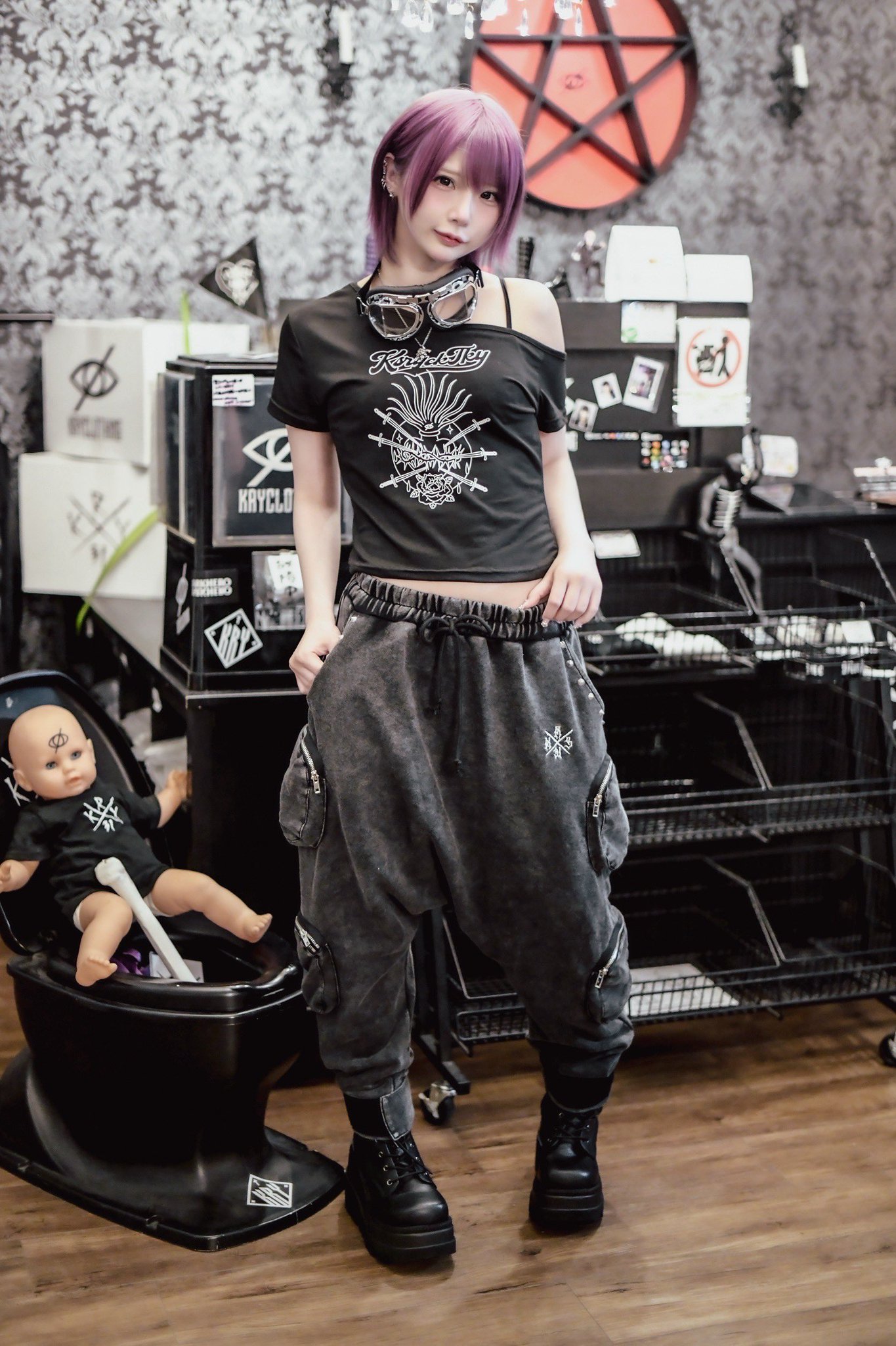 【Y2K】L.G.B　ルグランブルー　サルエルカーゴパンツ　ブリーチ加工 2025年最新】LGB ワークパンツ・カーゴパンツ・ペインターパンツ