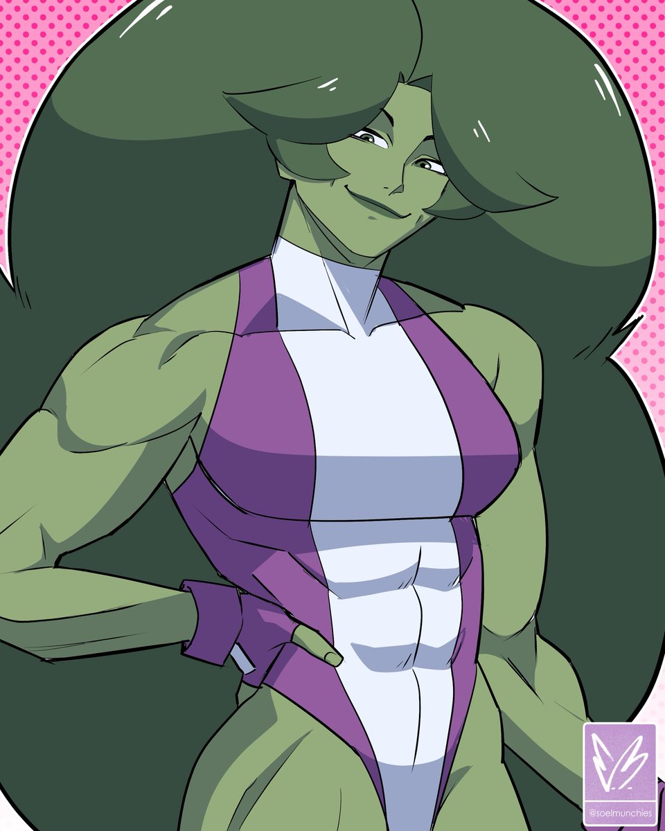 Shulkie warmup 💜 🥦 #shehulk #Marvelfanart