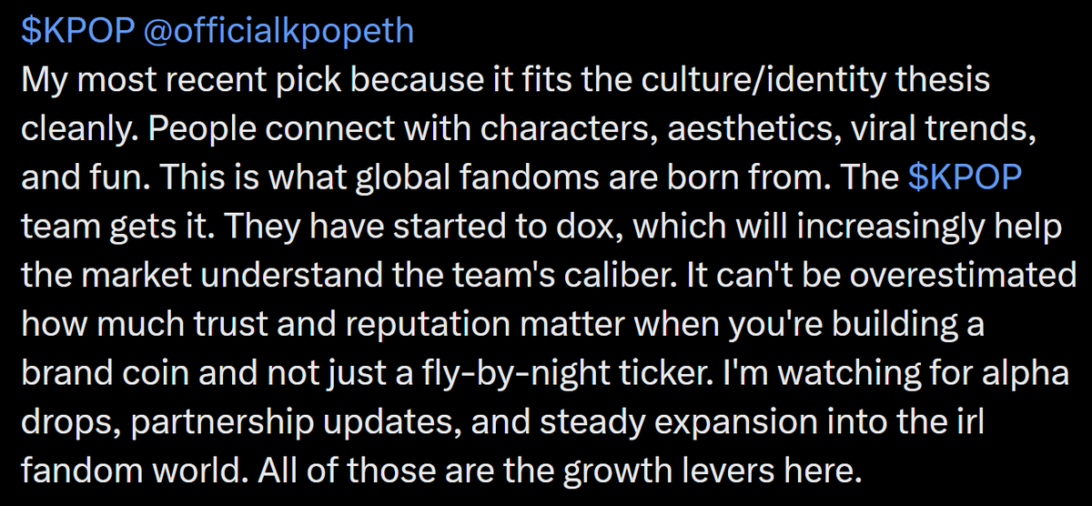 The best global fandom.
The best culture coin.
$KPOP  🫰❤️